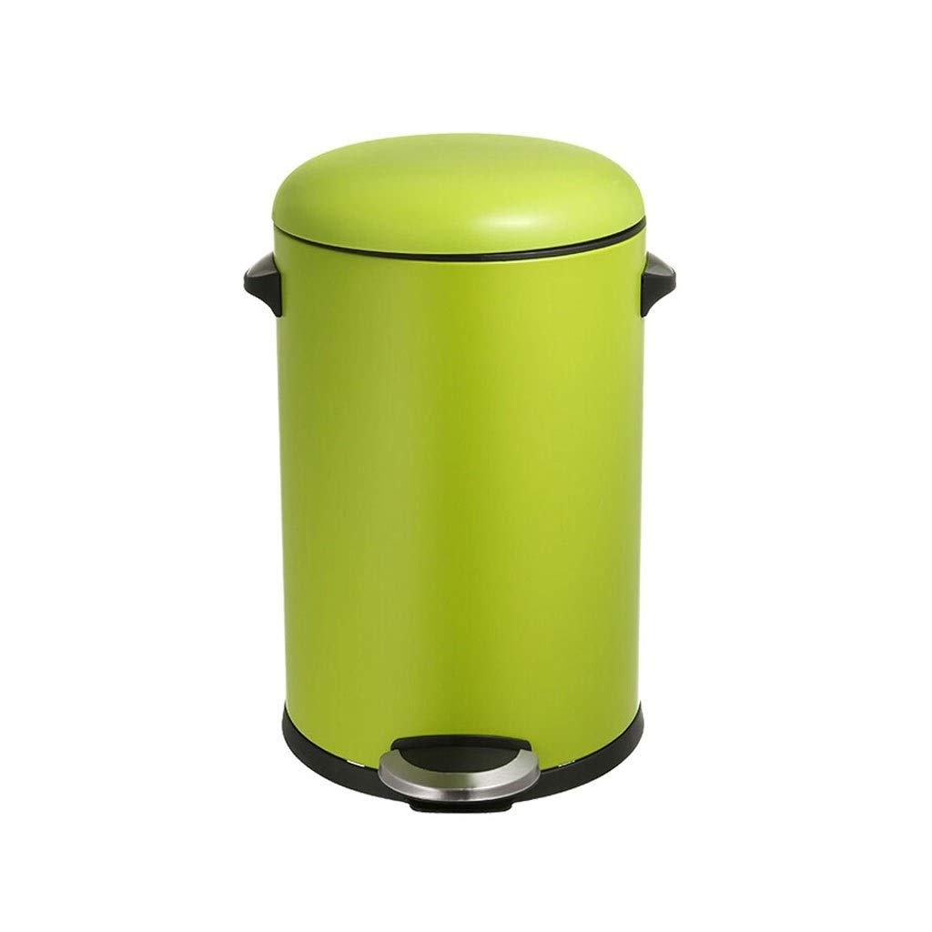 Premium Stainless Steel Step Trash Can with Lid - 13 Gallon Kitchen & Living Room Garbage Bin, Silent Pedal Waste Basket for Home Office Bathroom - Elegant European Design Recycling Bin for Waste Paper & Household Trash