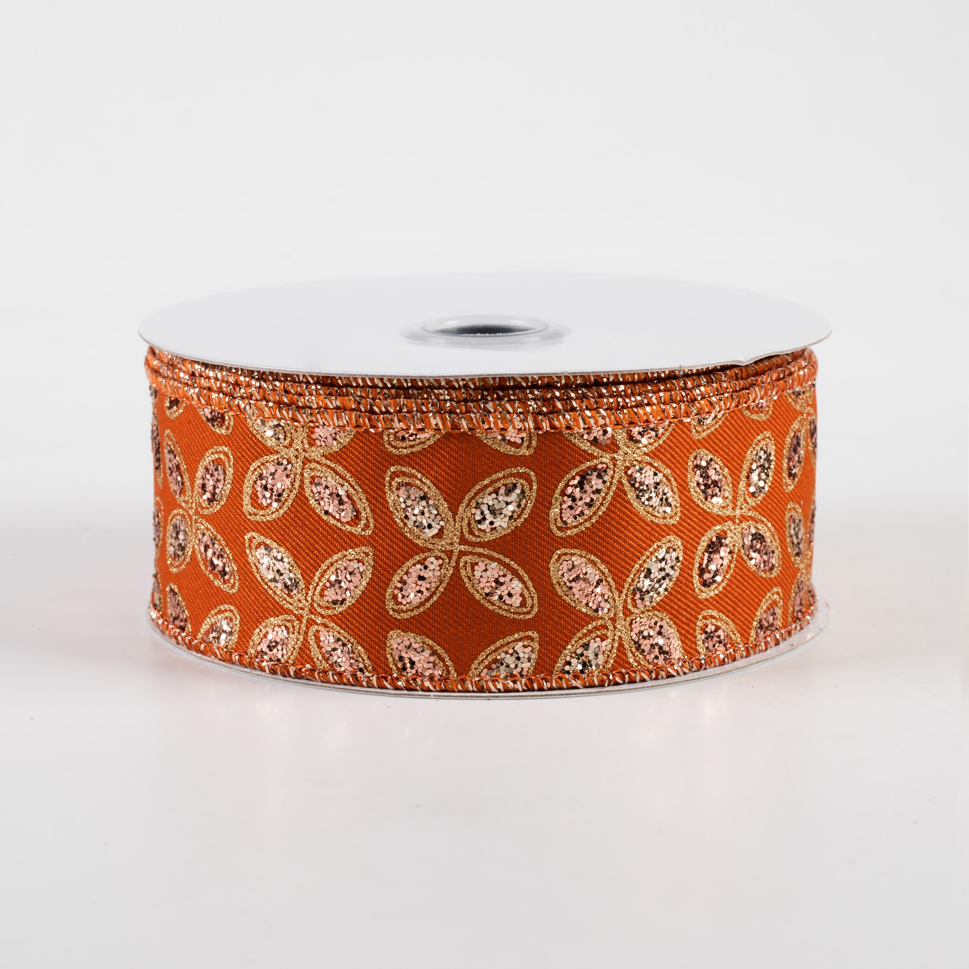 1.5 Inch Quatrefoil Petals Ribbon - Autumn, Rose, Champagne, Gold (10 Yards) - Perfect for Gift Wrapping, Wedding Decorations, DIY Crafts and Scrapbooking