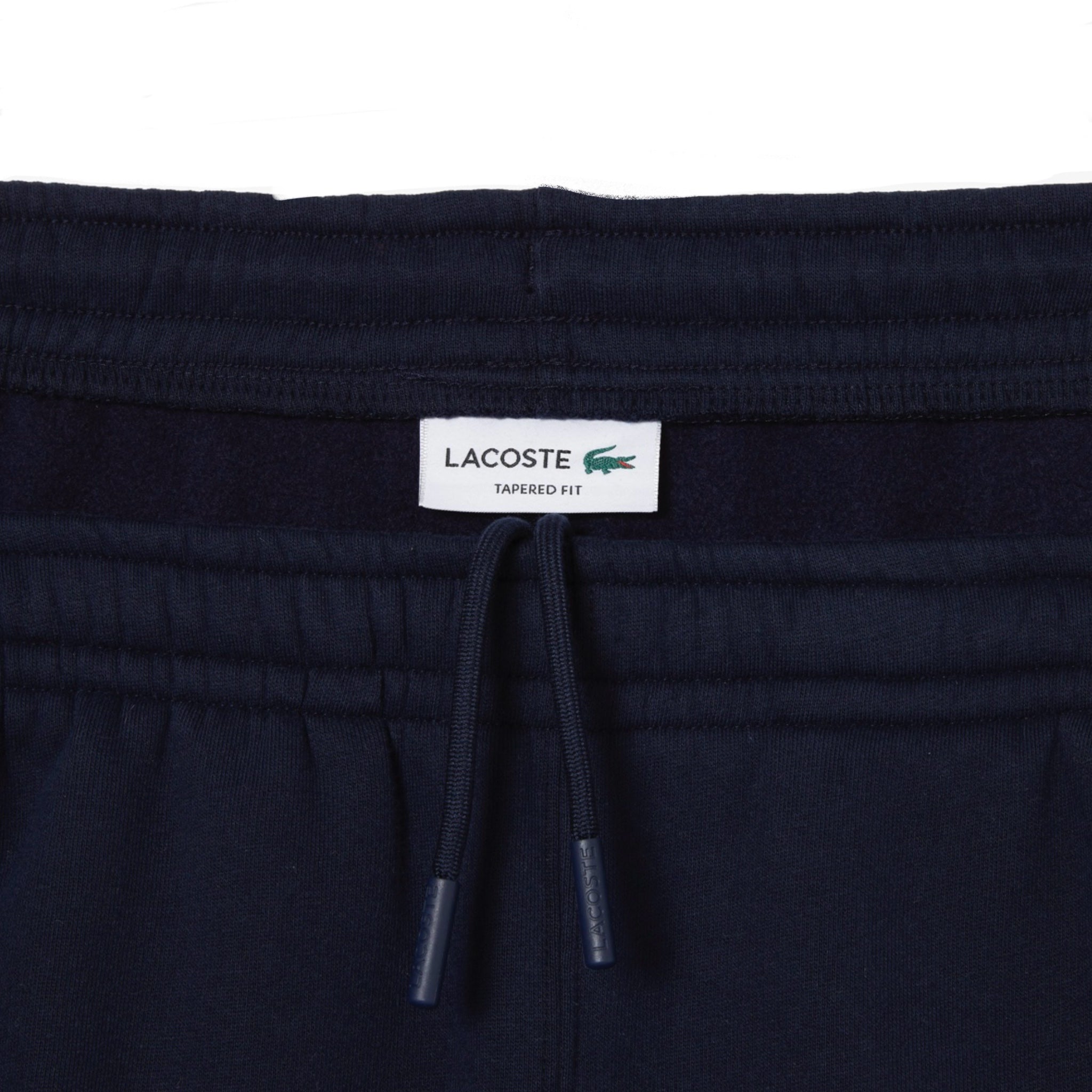 Lacoste Men's Logo Tape Fleece Track Pants - Navy Blue Comfortable Joggers for Casual Wear & Gym Workouts