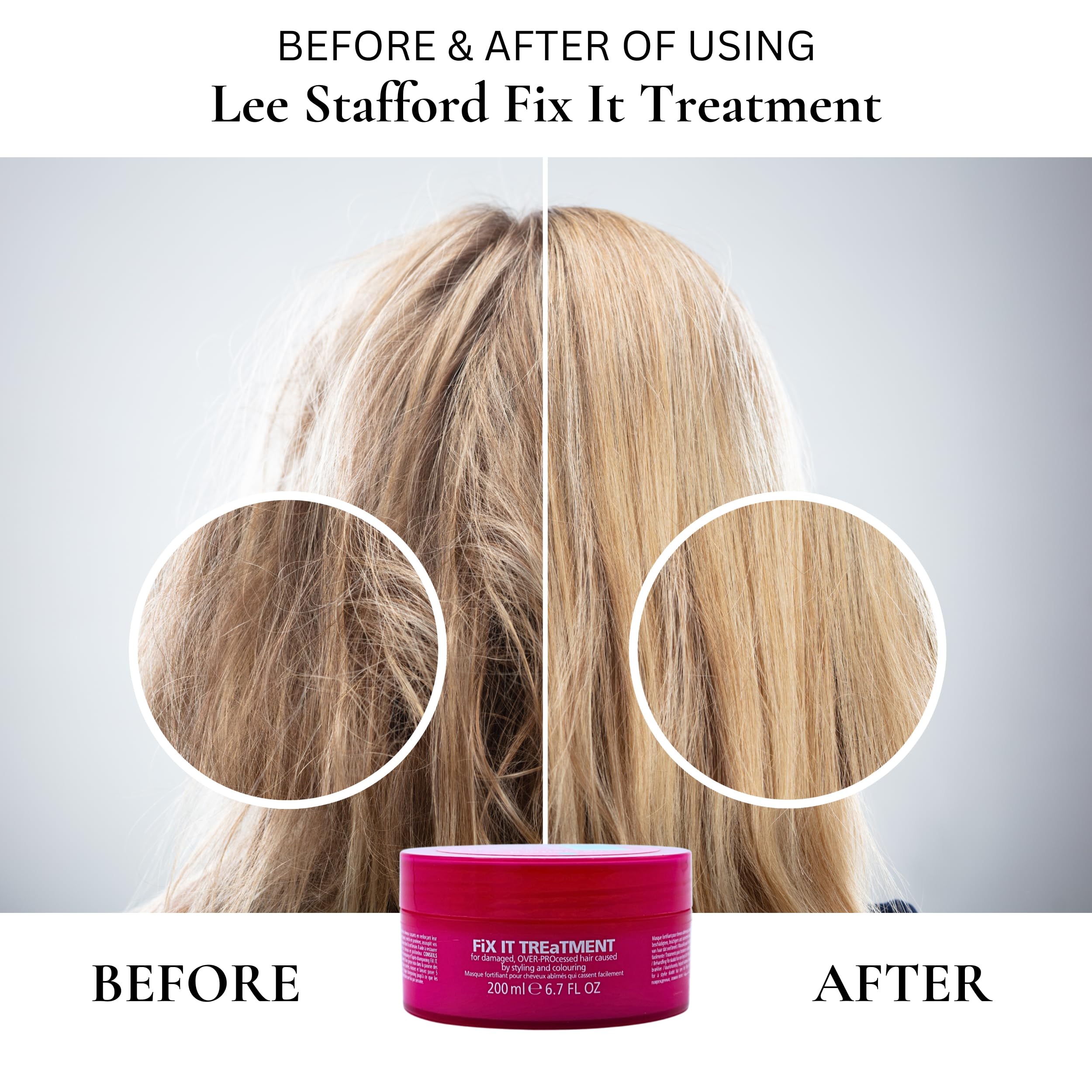 Lee Stafford Breaking Hair Treatment 200ml - Repair Damaged Hair, Strengthen & Nourish - Perfect for Dry, Brittle & Split Ends - At-Home Hair Care Solution