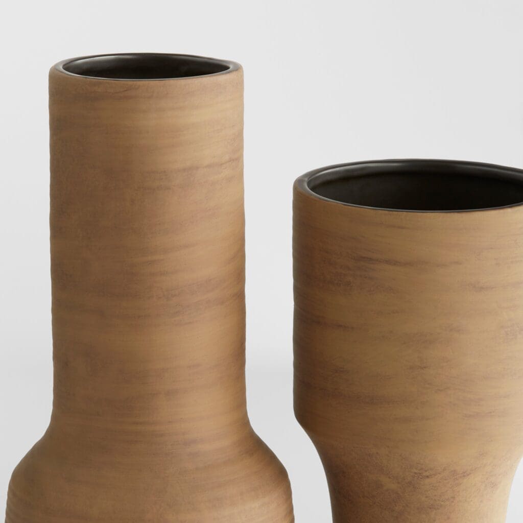 Cyan Design 11471 Amphora Vase - Handcrafted Brown Ceramic Vase for Home Decor, Wedding Centerpiece, and Tabletop Display