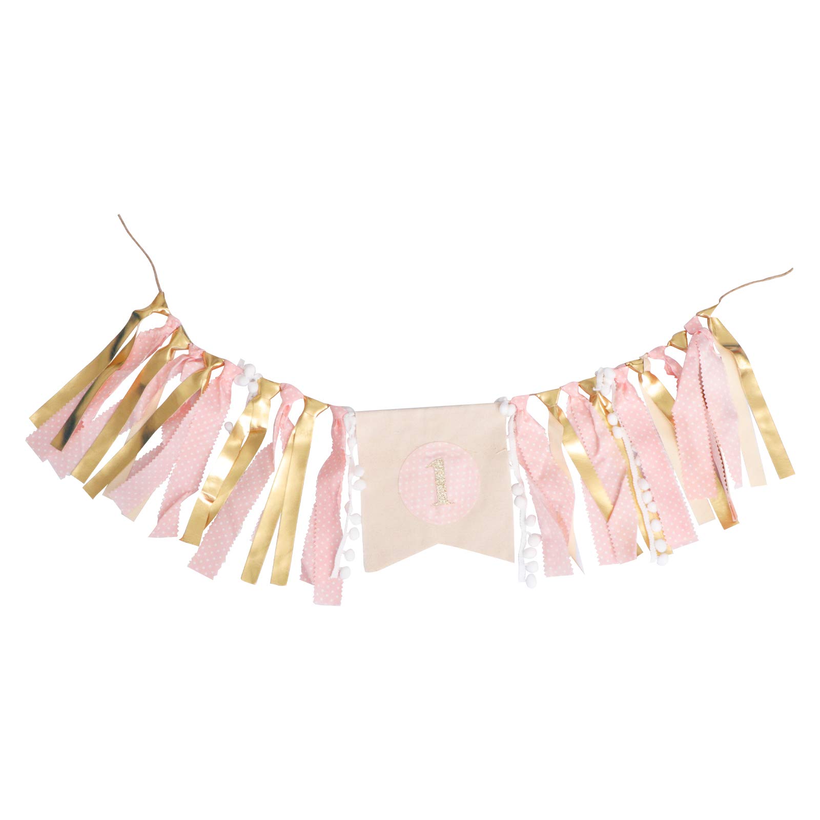 PartyKingdom Birthday Party Decoration Flags - Colorful Baby Birthday Strip Banners & Bunting for Birthday Party Decorations - Perfect for Baby Showers, 1st Birthdays & Nursery Room Decor