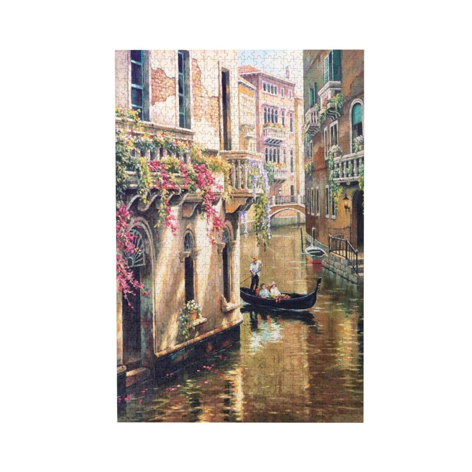 Venice Water City 1000 Piece Jigsaw Puzzle - Educational Toy for Adults & Kids, Brain Teaser Game, Perfect Gift for Family Game Night & Cognitive Development