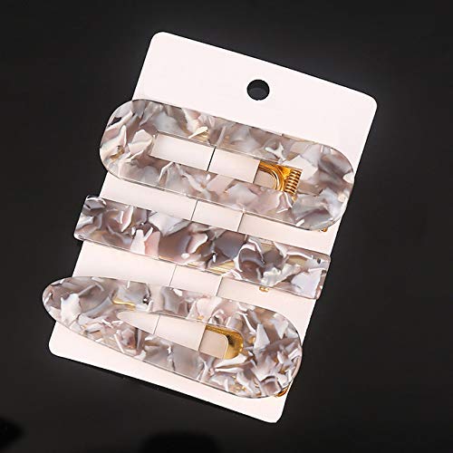 3PCS/Set Fashion Acetate Geometric Hair Clips for Women & Girls - Sweet Hair Barrettes Set for School, Work & Party (5 Colors) - Perfect for Everyday Styling, Office Wear & Special Occasions