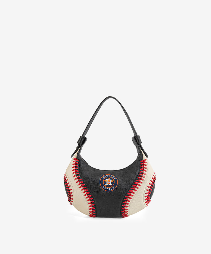 MLB Houston Astros Team Hobo Bag - Official Licensed Baseball Shoulder Bag for Women & Men - Perfect for Game Day, Travel & Casual Outings