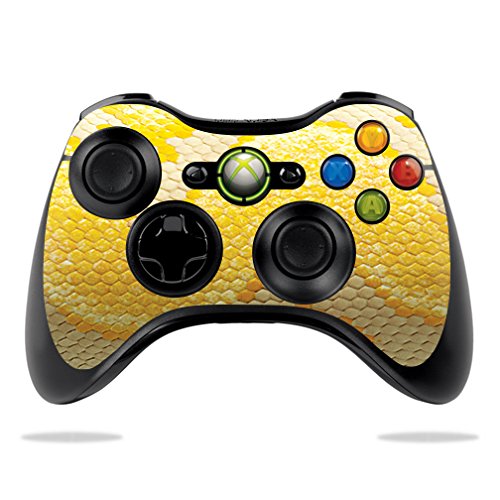 MightySkins Protective Skin Wrap Cover for Microsoft Xbox 360 Controller - Albino Python Design | Durable Vinyl Decal Sticker | Perfect for Gaming, Collectors & Customization