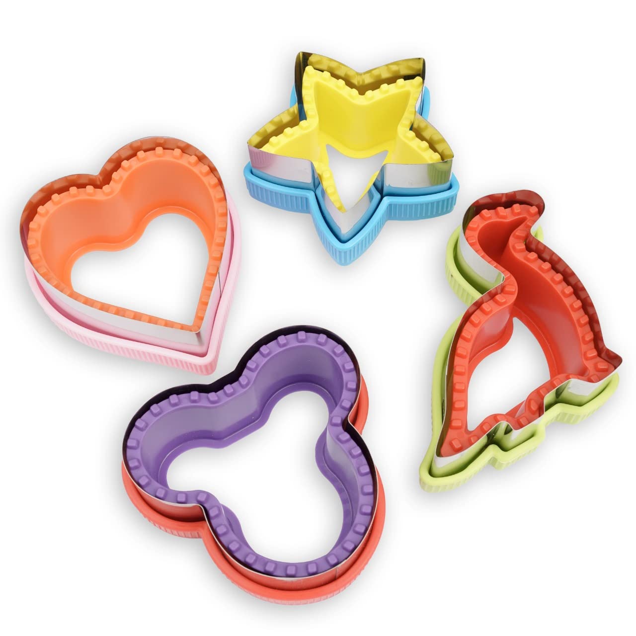 Sandwich Cutter and Sealer for Kids - Uncrustables Style Sandwich Maker with Heart, Dinosaur, Star & Mickey Mouse Shapes - Perfect for School Lunch Boxes, Bento Boxes & Picnics