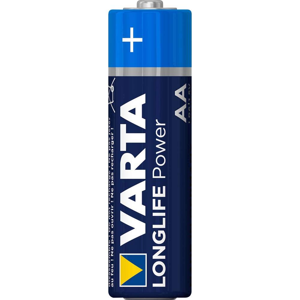 Varta 04906 Alkaline 15V AA Batteries - Non-Rechargeable 15 Volt Alkaline Batteries for Toys, Flashlights & Electronics (Pack of 4, Blue, Blister Packaging)