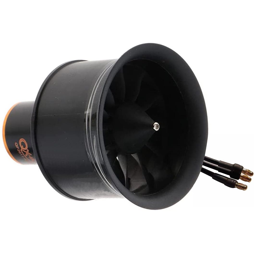 50mm EDF Ducted Fan with 5000KV Motor & 12-Blade CW Propeller for RC Airplanes, Jet Aircraft, Quadcopters - High-Speed Performance for Indoor & Outdoor Flying (Black)