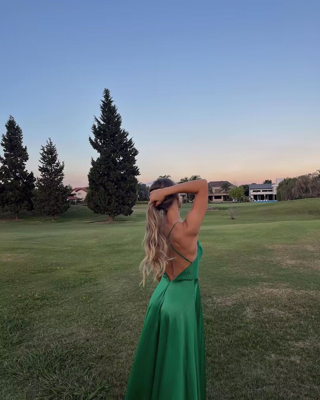 Elegant A-Line Green Satin Long Prom Dress with High Slit - J2905 | Perfect for Homecoming, Formal Dances & Evening Parties