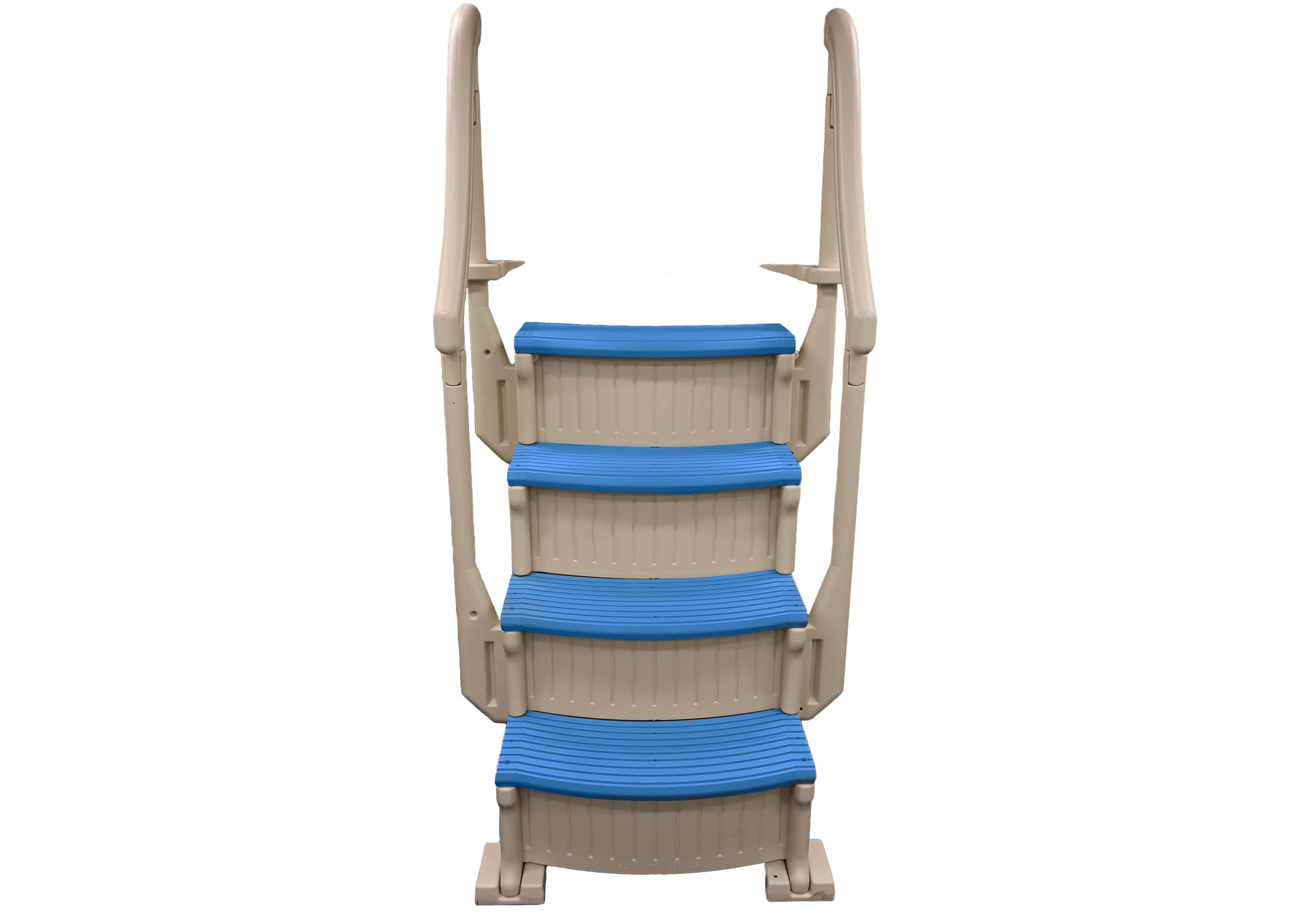 Confer Plastics Above Ground Pool Step with Non-Slip Blue Treads - Easy Drop-In Installation for Safe Pool Entry & Exit | Perfect for Inground & Above Ground Pools, Backyard Swimming Pools, and Family Pool Safety