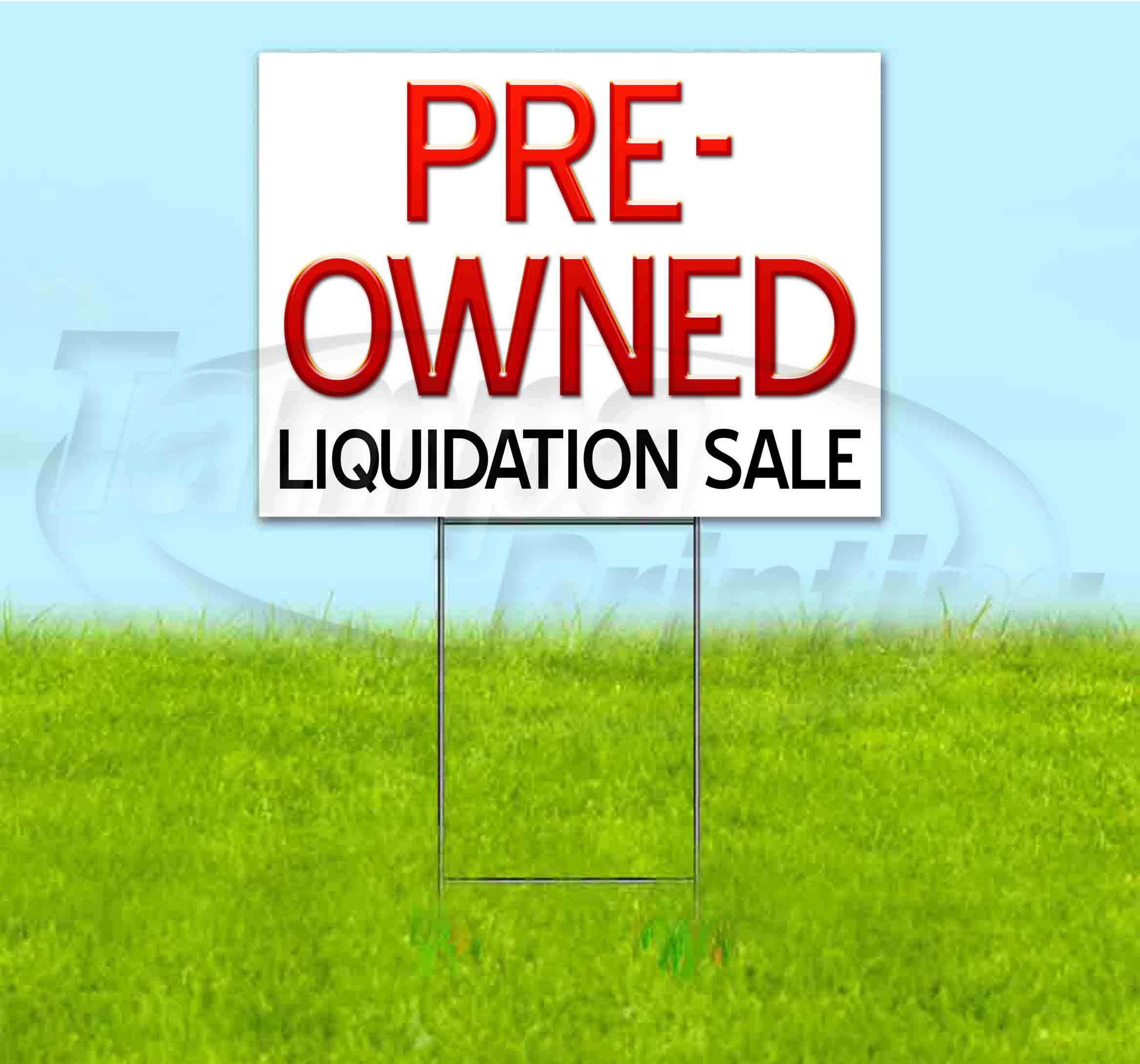 Used 18x24 Inch Yard Signs Bulk Sale - Multi-Pack Deals with Metal H-Stakes - Perfect for Political Campaigns, Real Estate Advertising & Garage Sales