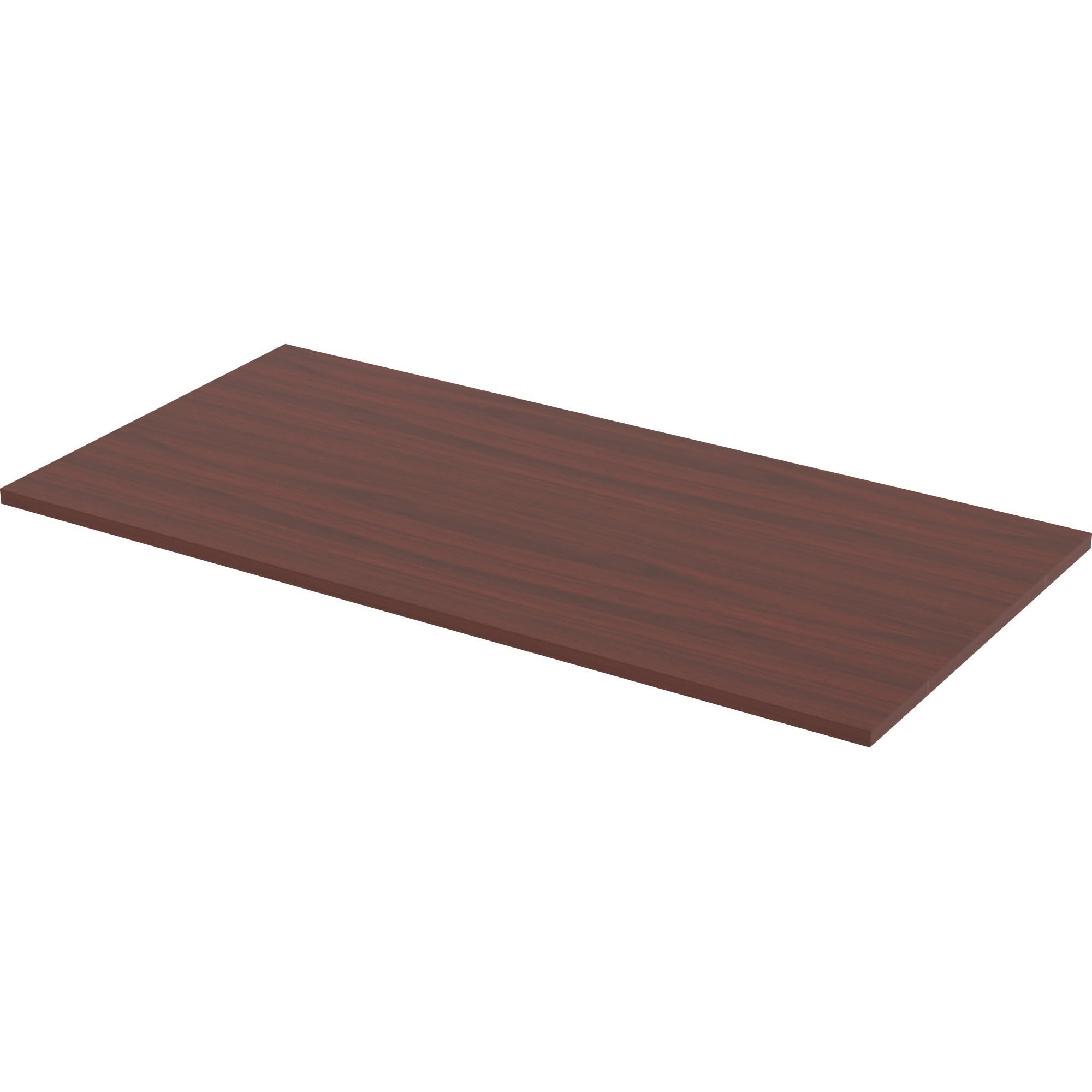 Lorell Relevance Series Mahogany Laminate Office Desk - Modern Home & Business Workspace Furniture for Office, Study Room & Conference Room