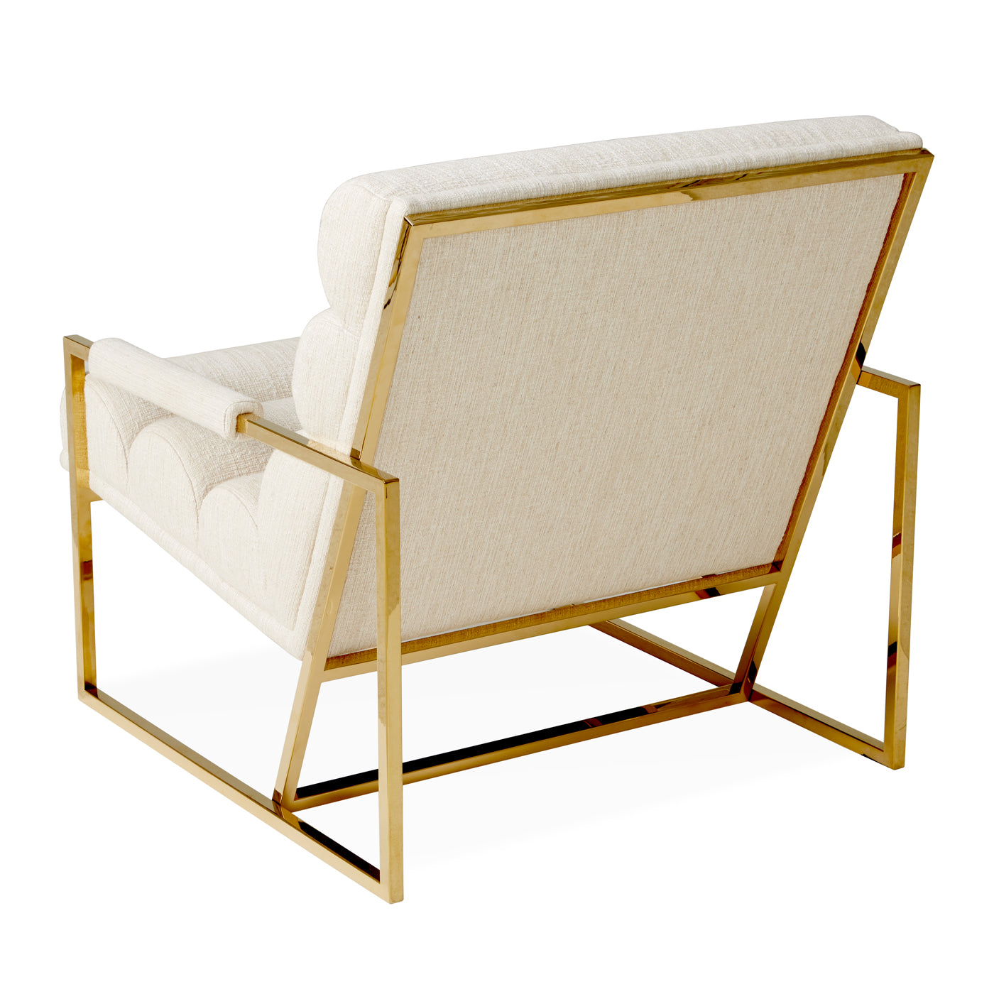 Channeled Goldfinger Lounge Chair - Modern Accent Chair for Living Room, Bedroom & Office - Comfortable Mid-Century Style Seating for Relaxing & Decor