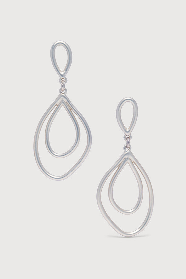 Elegant Open Double Oval Abstract Dangle Earrings for Women - Boho Chic Statement Jewelry for Parties, Weddings & Everyday Wear