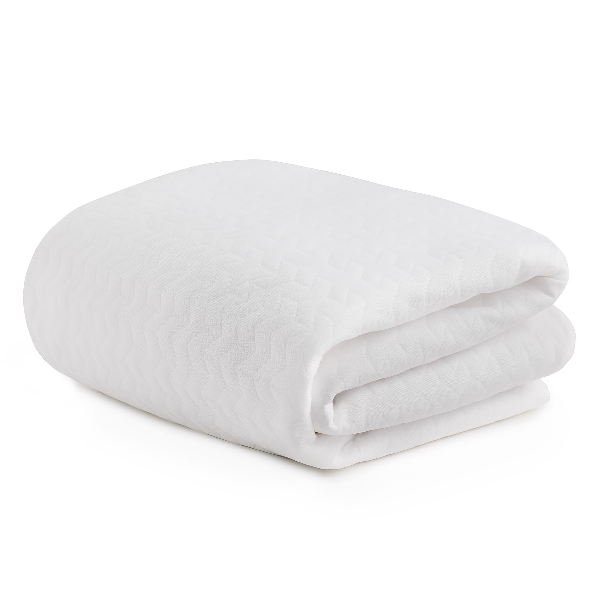 Linenspa 4 Inch California King Mattress Topper Cover - Breathable, Non-Slip, Zippered & Machine Washable - White | Perfect for Guest Beds, Dorm Rooms & Home Comfort Upgrade