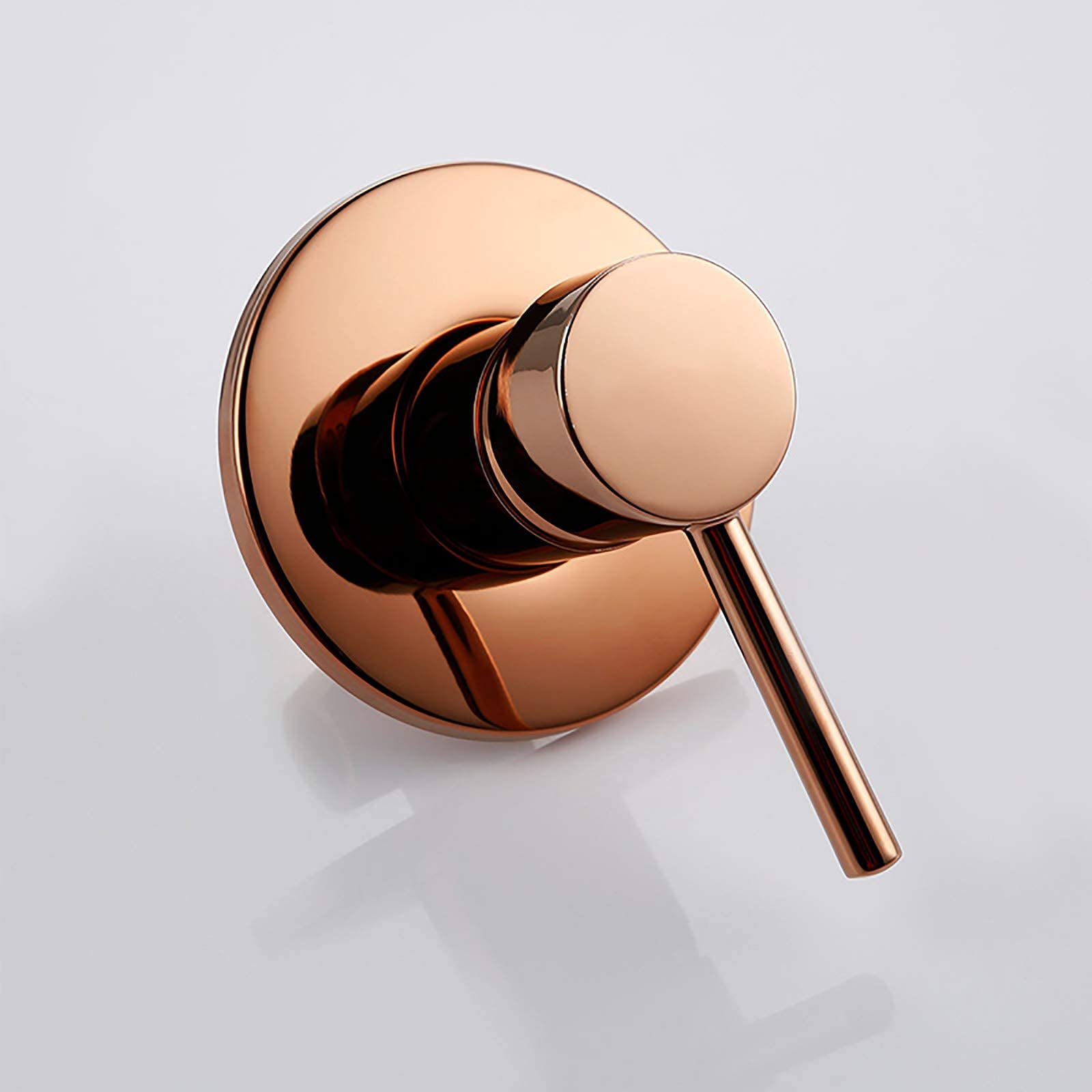 Rose Gold Handheld Shower Head Set - Brass Single Handle Rainfall Showerhead with Massage Function & Silicone Nozzles - Spa Luxury Bathroom Upgrade for Relaxing Shower Experience (Includes Shower Hose)