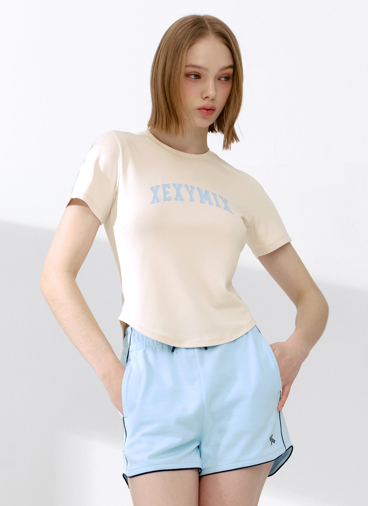 Color Block Crop Top Short Sleeve T-Shirt for Women - Trendy Summer Casual Tee for Outfits, Beach & Streetwear Fashion