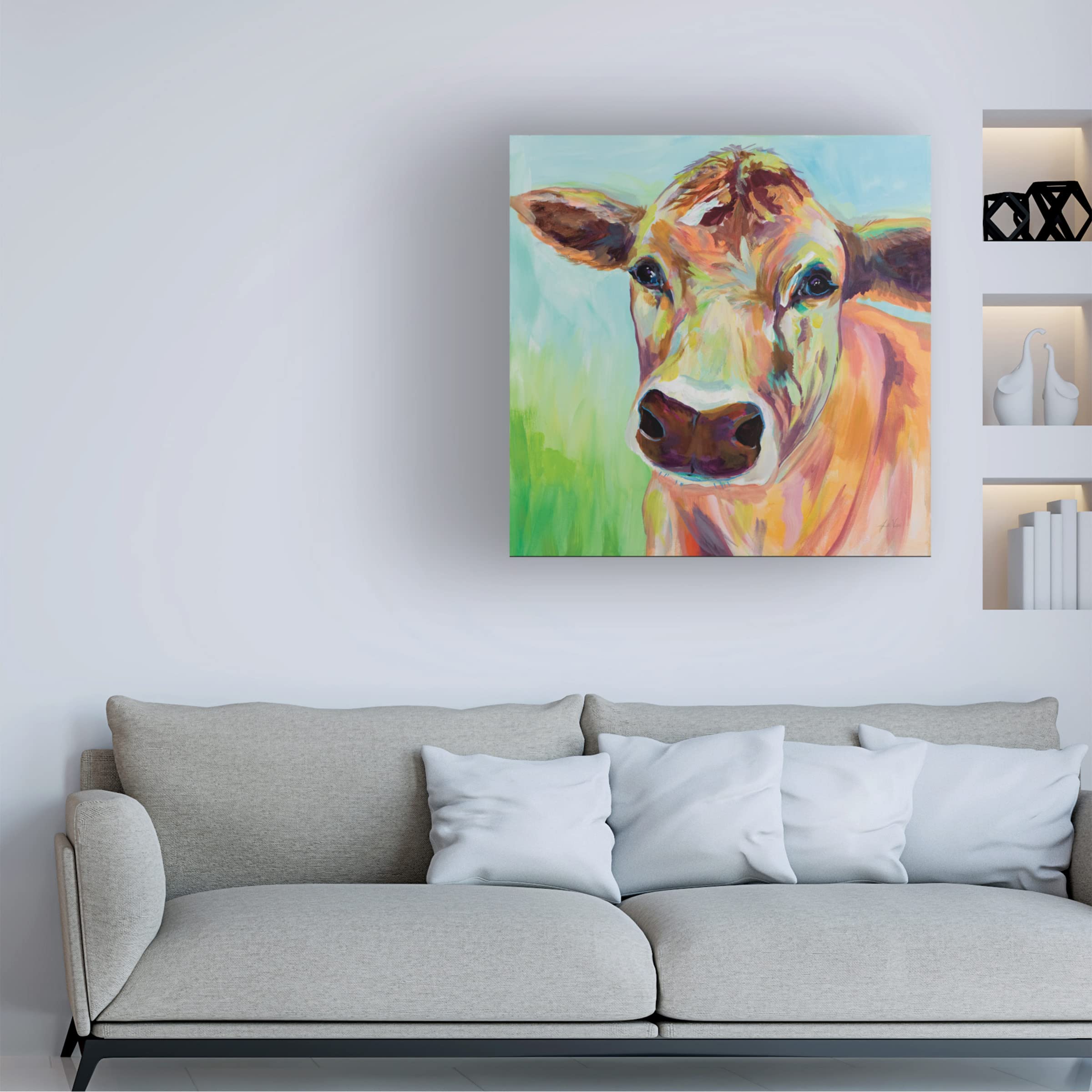 Jeanette Vertentes 'Brody' Canvas Art Print - 18x18 Inch Modern Wall Decor for Living Room, Bedroom & Office | Trademark Fine Art Collection