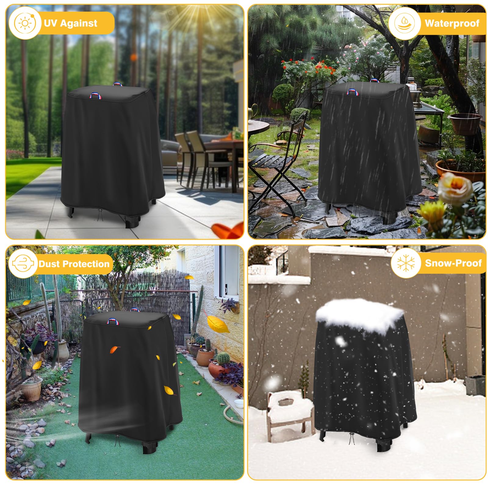 Weber Lumin Electric Grill Cover with Stand - Waterproof Outdoor BBQ Grill Protector for Patio, Deck & Backyard Use - Fits Electric Grills with Stand (Weatherproof & UV Resistant) - Perfect for Outdoor Cooking, Camping & Tailgating