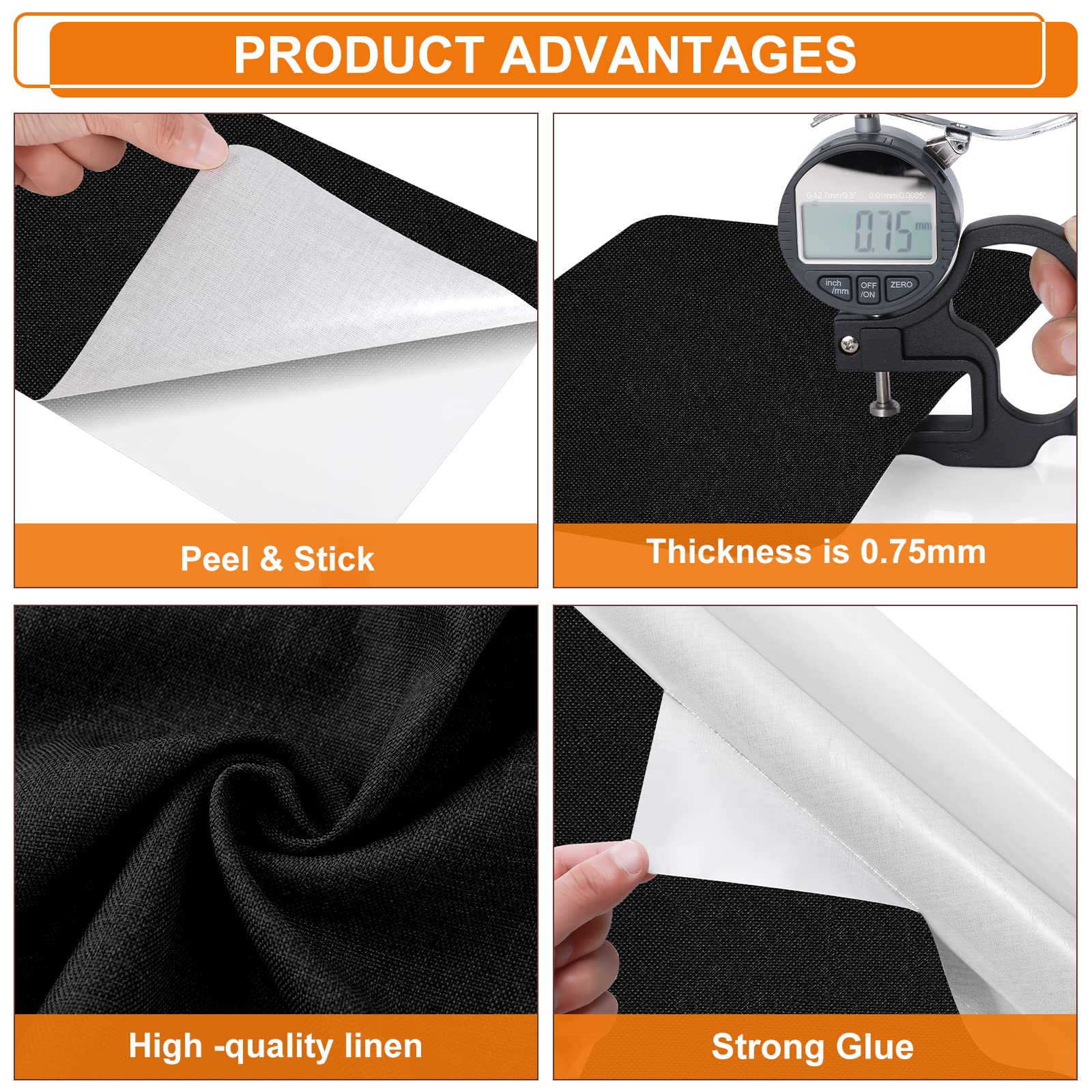 2-Pack Self-Adhesive Fabric Repair Patches (8