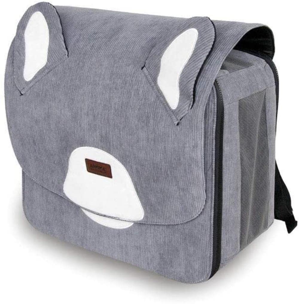 AGHH Pet Carrier Backpack - Portable Space Capsule Design for Cats & Dogs, Corduroy Fabric with Cute Cartoon Pattern, Ideal for Small to Medium Pets - Perfect for Travel, Outdoor Adventures & Daily Commutes