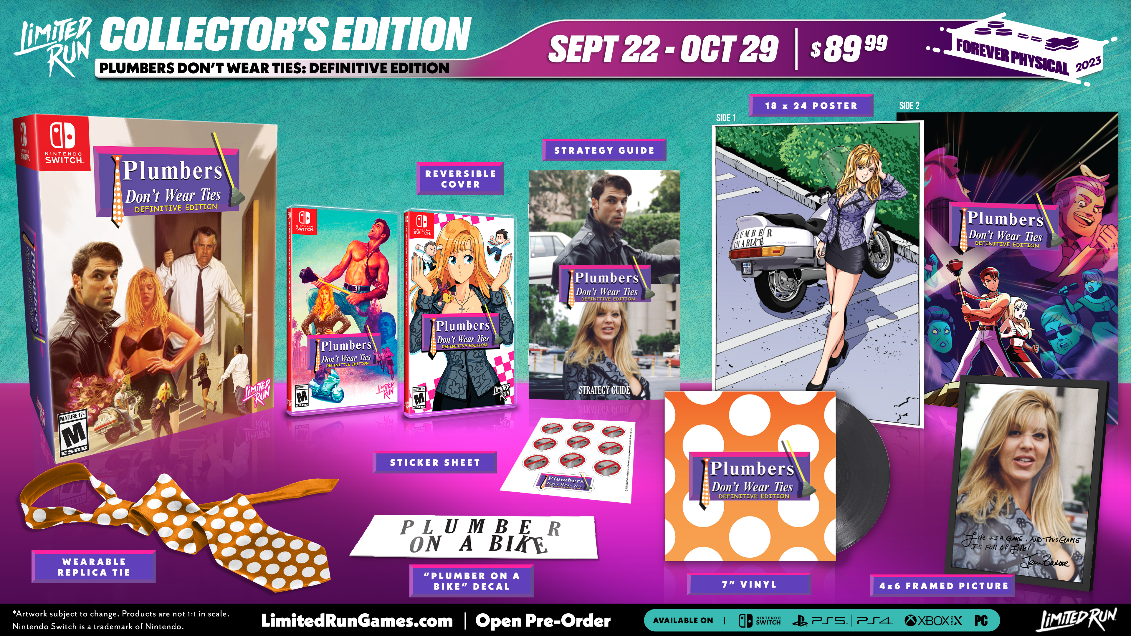Plumbers Don't Wear Ties: Definitive Collector's Edition - Nintendo Switch Limited Run #204 - Rare Physical Copy for Retro Gaming Enthusiasts & Collectors