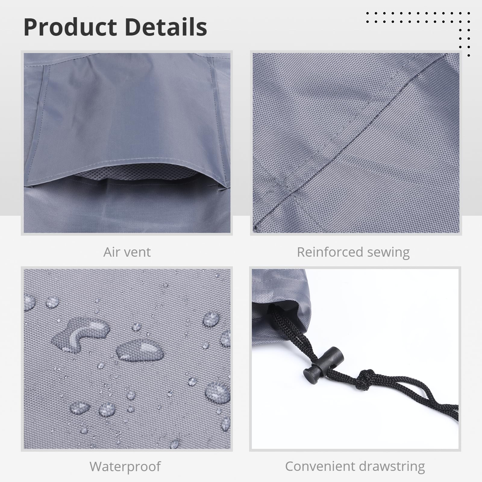 600D Oxford Cloth Boat Seat Cover - Waterproof & Dustproof Marine Bench Protection with Drawstring Closure | Fits Benches, Chairs, Ottomans & Desks | Perfect for Boating, RV, Patio & Outdoor Furniture Protection