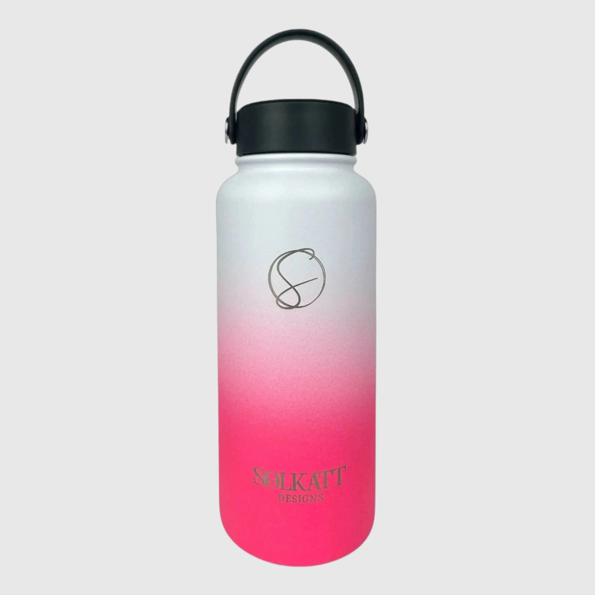 Premium Hot Pink Insulated Stainless Steel Water Bottle 32oz (950ml) - Leakproof & BPA-Free for Gym, Hiking & Outdoor Activities