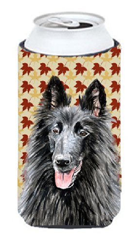 Belgian Sheepdog Fall Leaves Insulated Tall Boy Bottle Sleeve - Cute Dog Portrait Can Cooler for 16oz Beer Cans - Perfect for Camping, Hiking & Outdoor Adventures