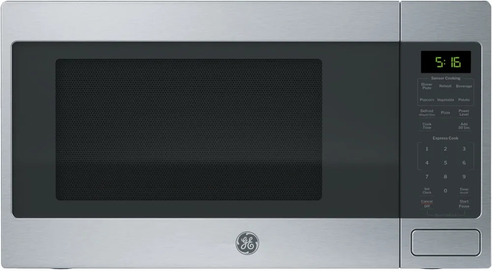 GE GCST16S1WSS 1.6 Cu. Ft. Countertop Microwave Oven in Stainless Steel - Perfect for Small Kitchens, Dorms & Office Break Rooms
