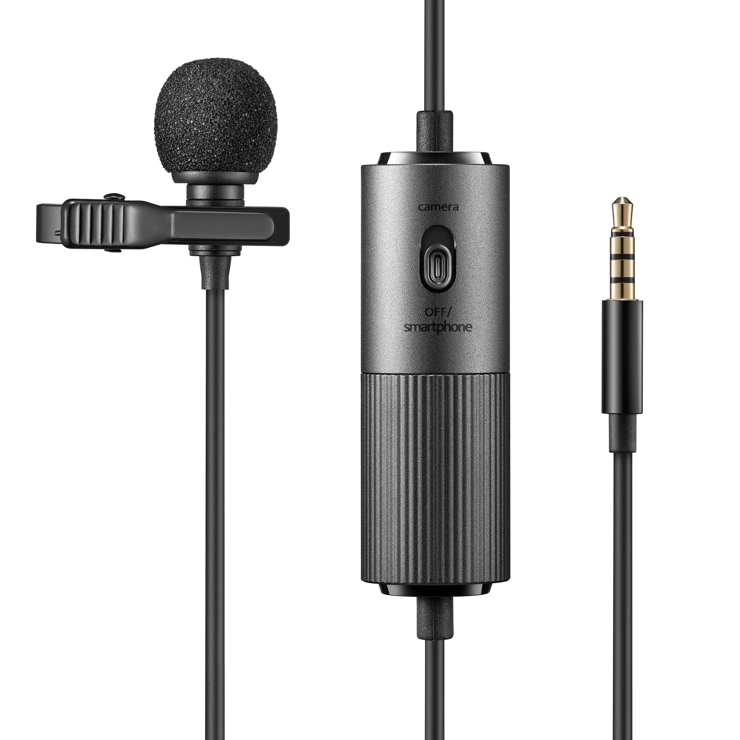 LMS 60C 6m Omni-Directional Lavalier Ultra Compact Microphone - Professional Clip-On Mic for YouTube, Podcasting, Interviews & Live Streaming