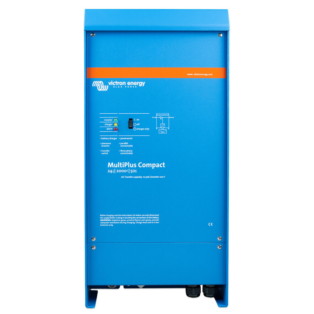 Victron Energy MultiPlus 24V 2000VA 50A 120V Inverter/Charger | UL Certified | VE.Bus Technology | PMP242200102 | Perfect for RVs, Boats & Off-Grid Solar Systems