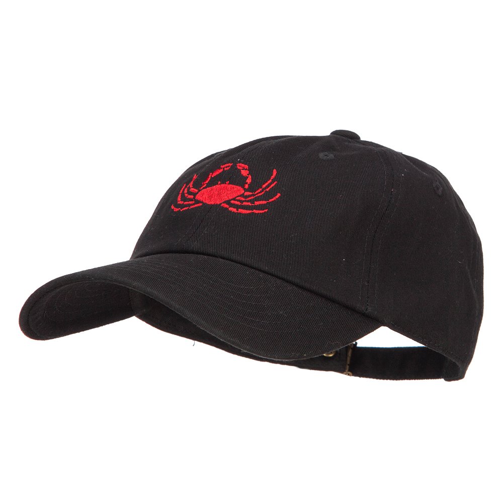 E4Hats.com Crab Embroidered Unstructured Baseball Cap - Stylish Summer Hat for Beach, Fishing & Outdoor Activities