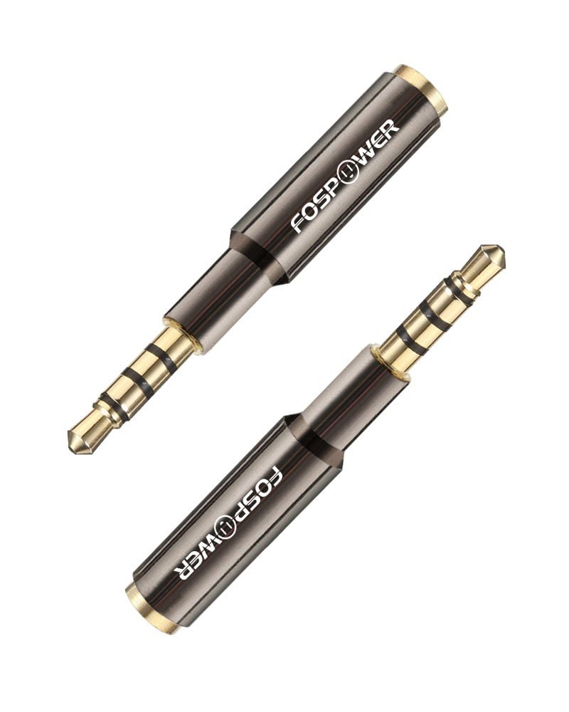 FosPower 3.5mm Male to Female Stereo AUX Headphone Adapter (3 Pack) - Gold Plated TRRS Plug for iPhone, Smartphones, Tablets, Speakers, Microphone & Card Readers - Perfect for Home, Office, and Travel Use