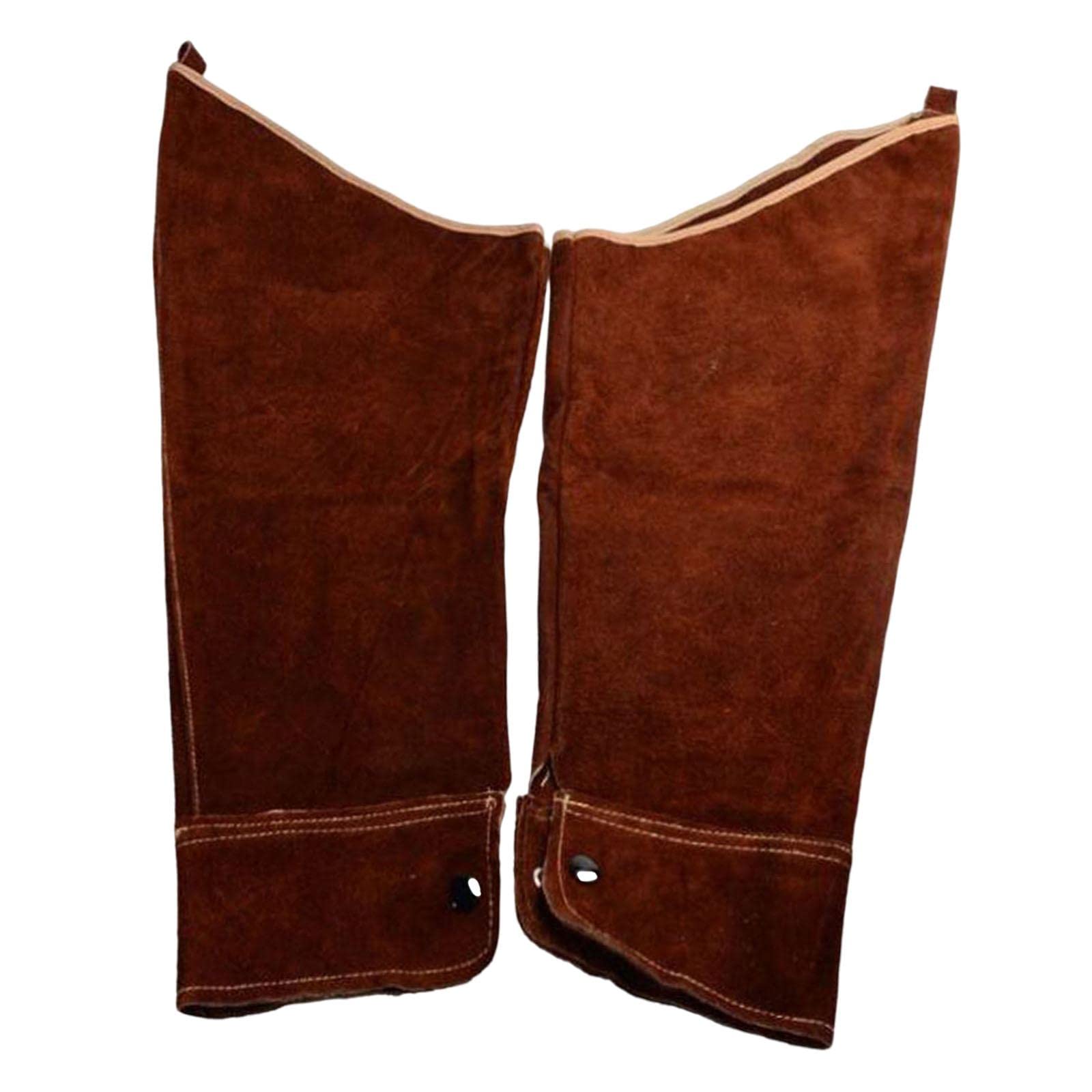 AMLESO Heat Resistant Welding Sleeves with Elastic Cuff - Professional Arm Protection for Welders & Metalworkers (Brown) - Ideal for MIG, TIG, Arc Welding & DIY Metal Projects