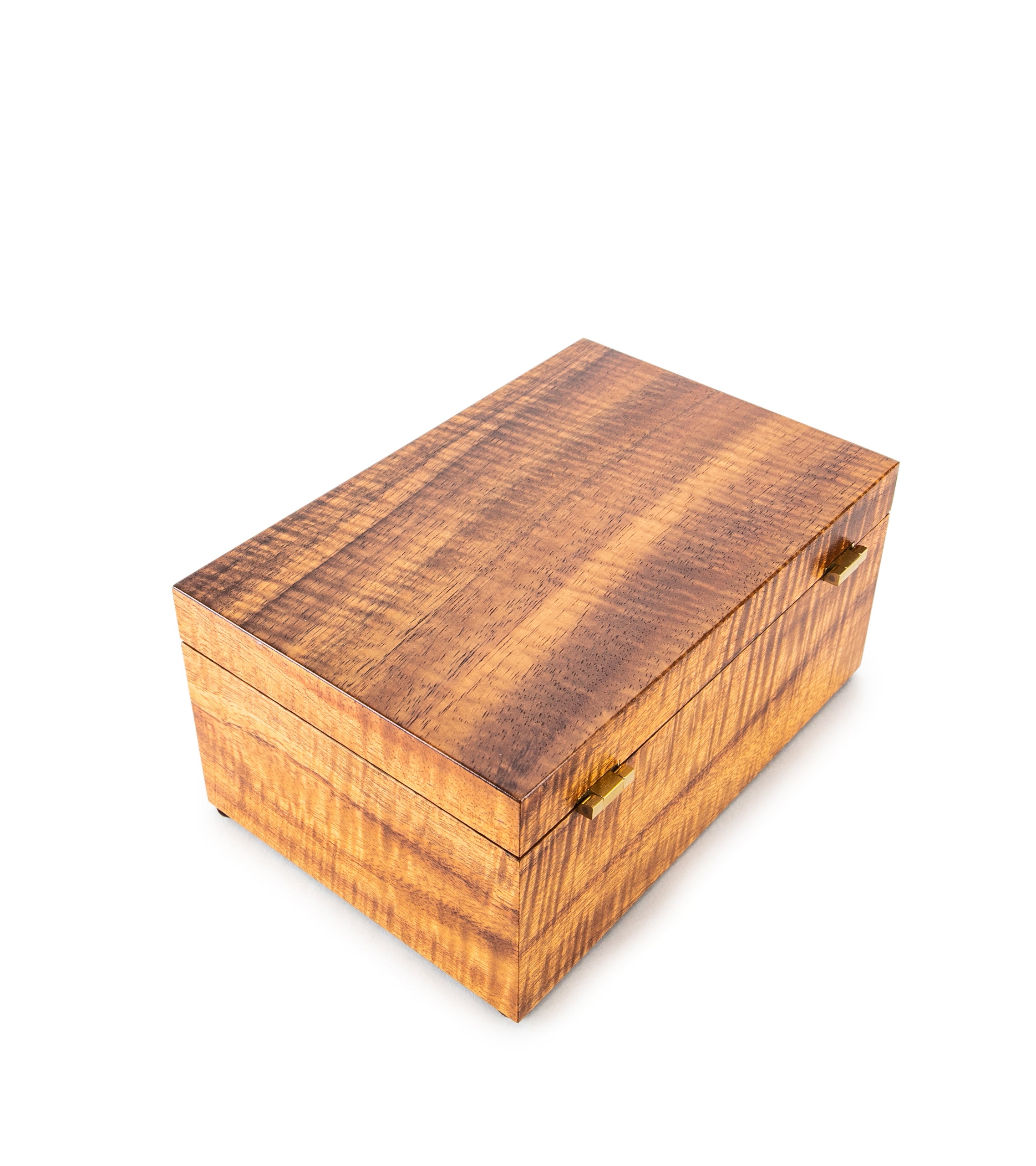 Premium MacArthur Koa Wood Jewelry Box with Removable Tray - Medium Size | Handcrafted Hawaiian Gift for Women | Perfect for Organizing Rings, Necklaces & Keepsakes