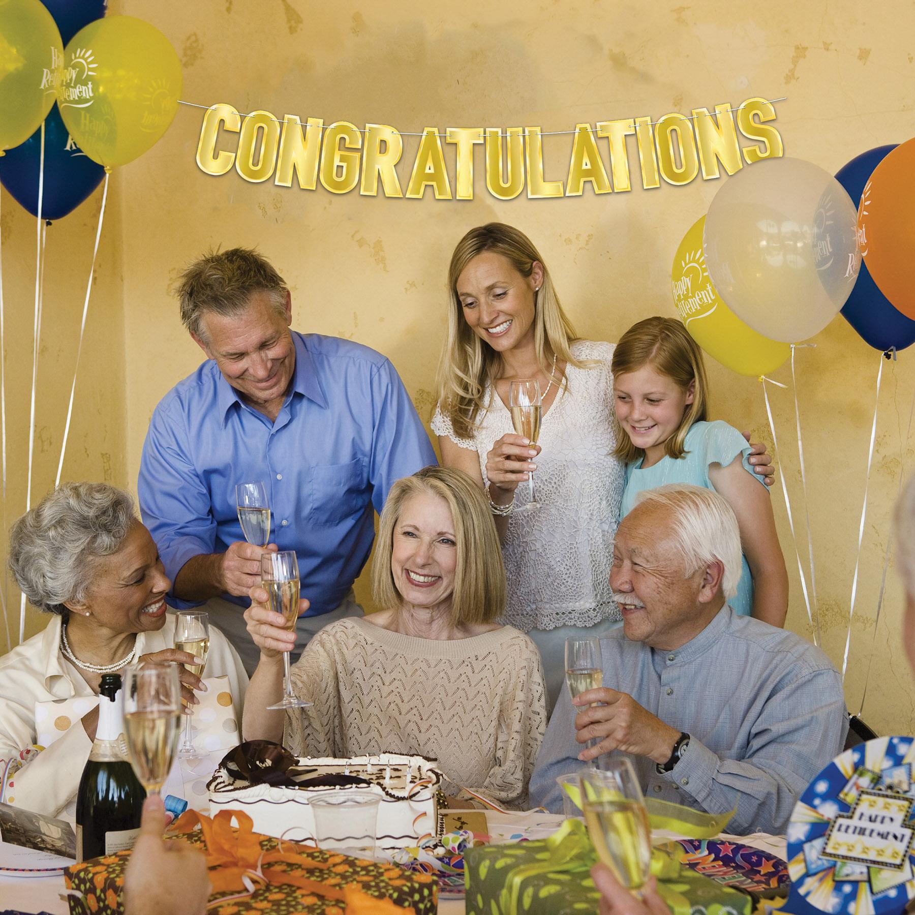 12 Pack Beistle Foil Congratulations Party Streamers - Colorful Metallic Decorations for Graduation, Birthday & Celebration Parties - Perfect for Indoor & Outdoor Events