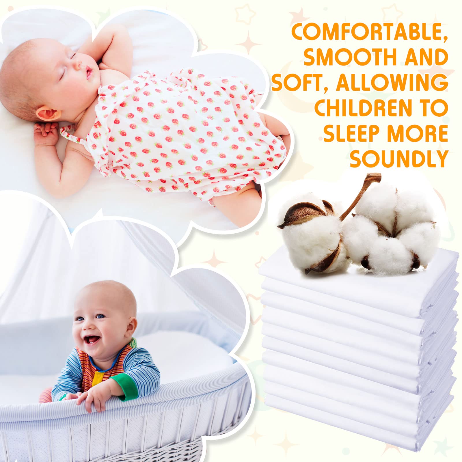20 Pack Cotton Nap Mat Sheets for Daycare & Preschool - 32