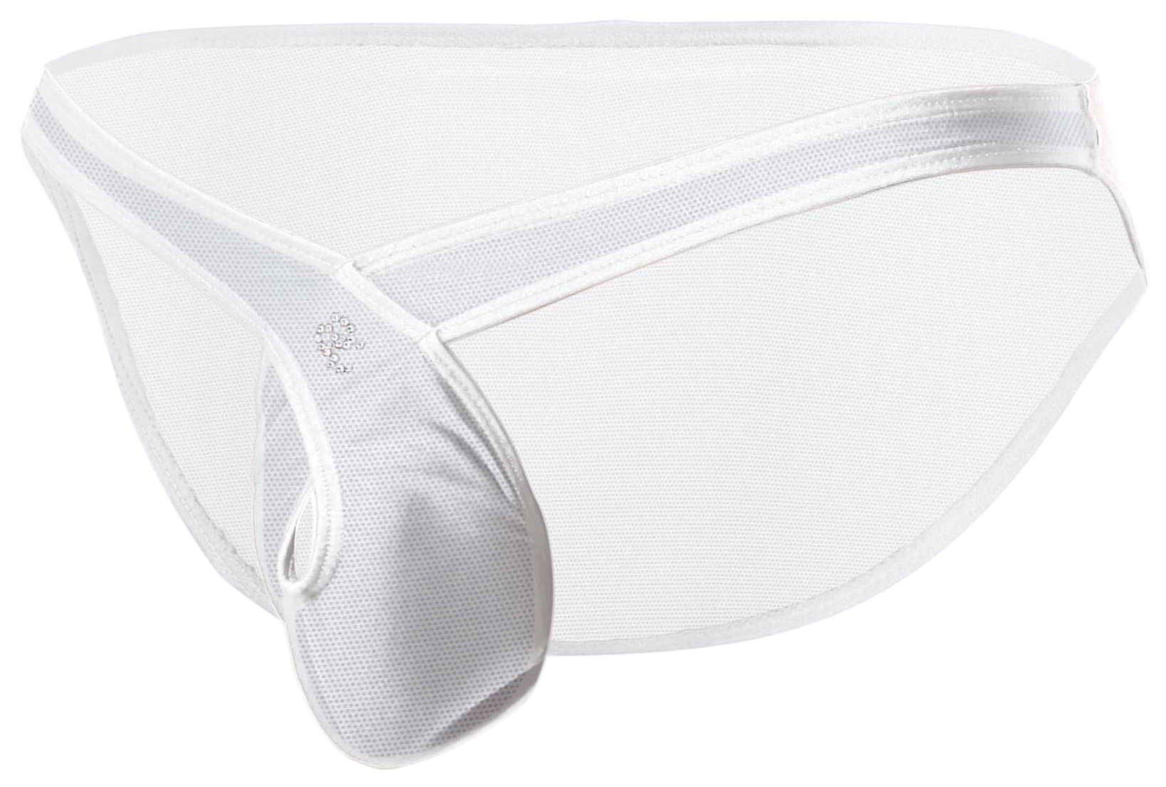Joe Snyder Infinity Bikini - White Mesh Swimsuit for Women - Small Size - Sexy Beachwear for Pool Party & Summer Vacation