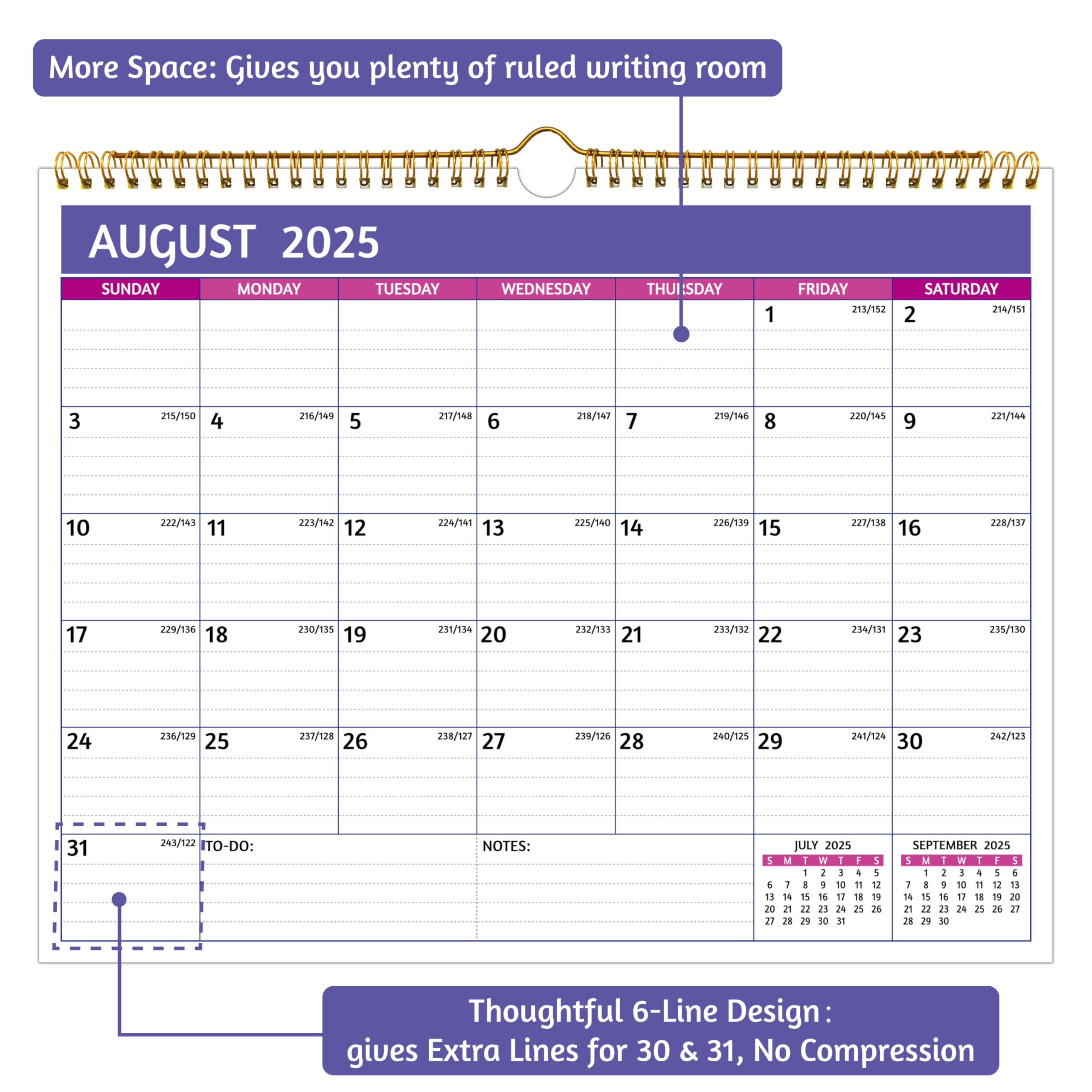 2025-2027 Wall Calendar | 2 Year Monthly Planner (July 2025 - June 2027) | 11
