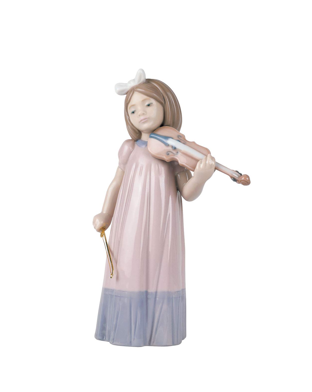 NAO Girl with Violin - Elegant Porcelain Violin Figurine - Perfect for Home Decor, Music Lover Gifts & Collectible Display