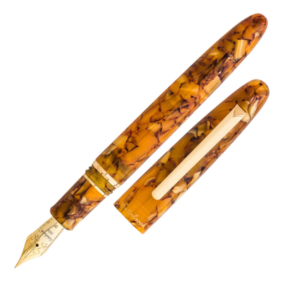 Esterbrook Estie Honeycomb Gold Trim Fountain Pen with Custom Gena Nib - Premium Writing Instrument for Calligraphy, Journaling & Gift Giving