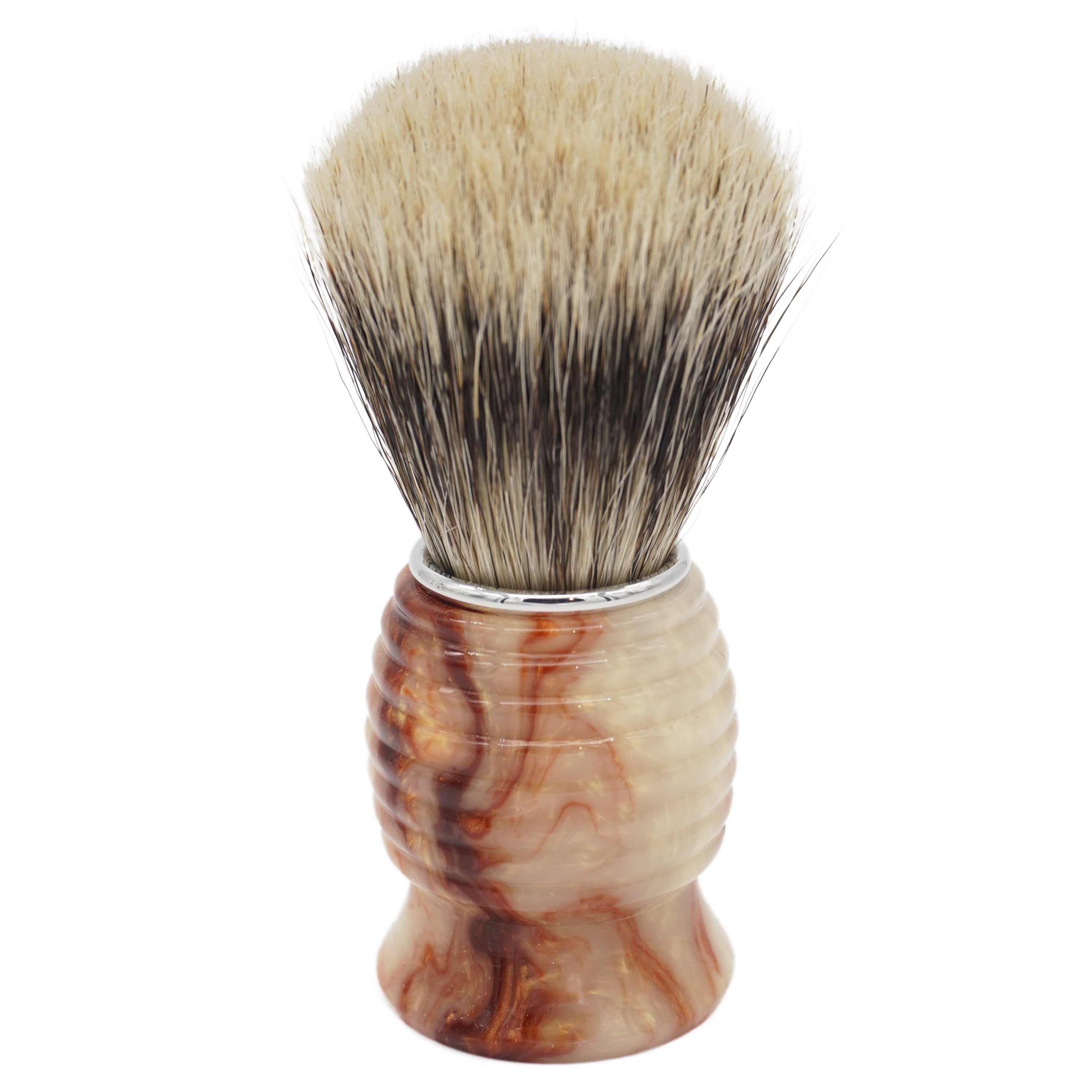 Premium 24mm Semogue Mistura Badger & Boar Hair Shaving Brush with AP Shave Co. Crushed Mud Resin Handle #84 - Handcrafted by Shavemac - Perfect for Wet Shaving & Luxury Grooming Rituals