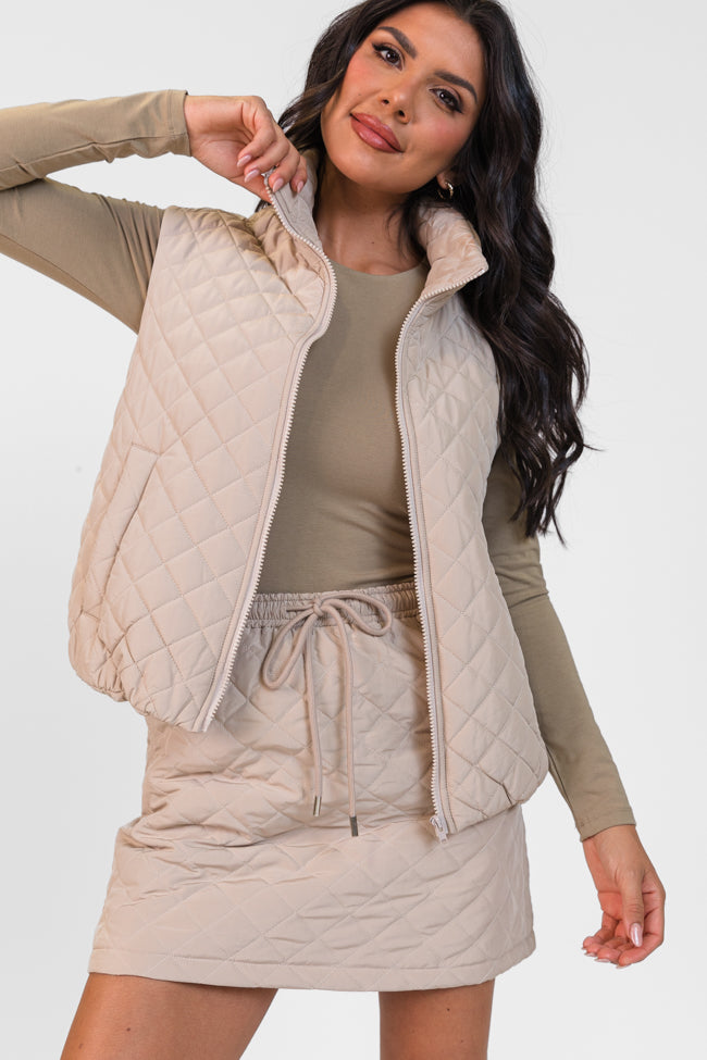 Women's Winter Mushroom Quilted Skort - Warm Fleece-Lined Skirt with Shorts for Cold Weather | Perfect for Outdoor Activities, Casual Wear & Holiday Outfits