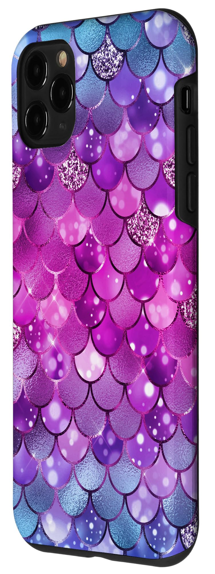Premium iPhone 11 Pro Case - Blue & Purple Mermaid Scale Design | Shockproof Protective Cover for iPhone 11 Pro | Perfect for Everyday Use, Travel & Outdoor Activities