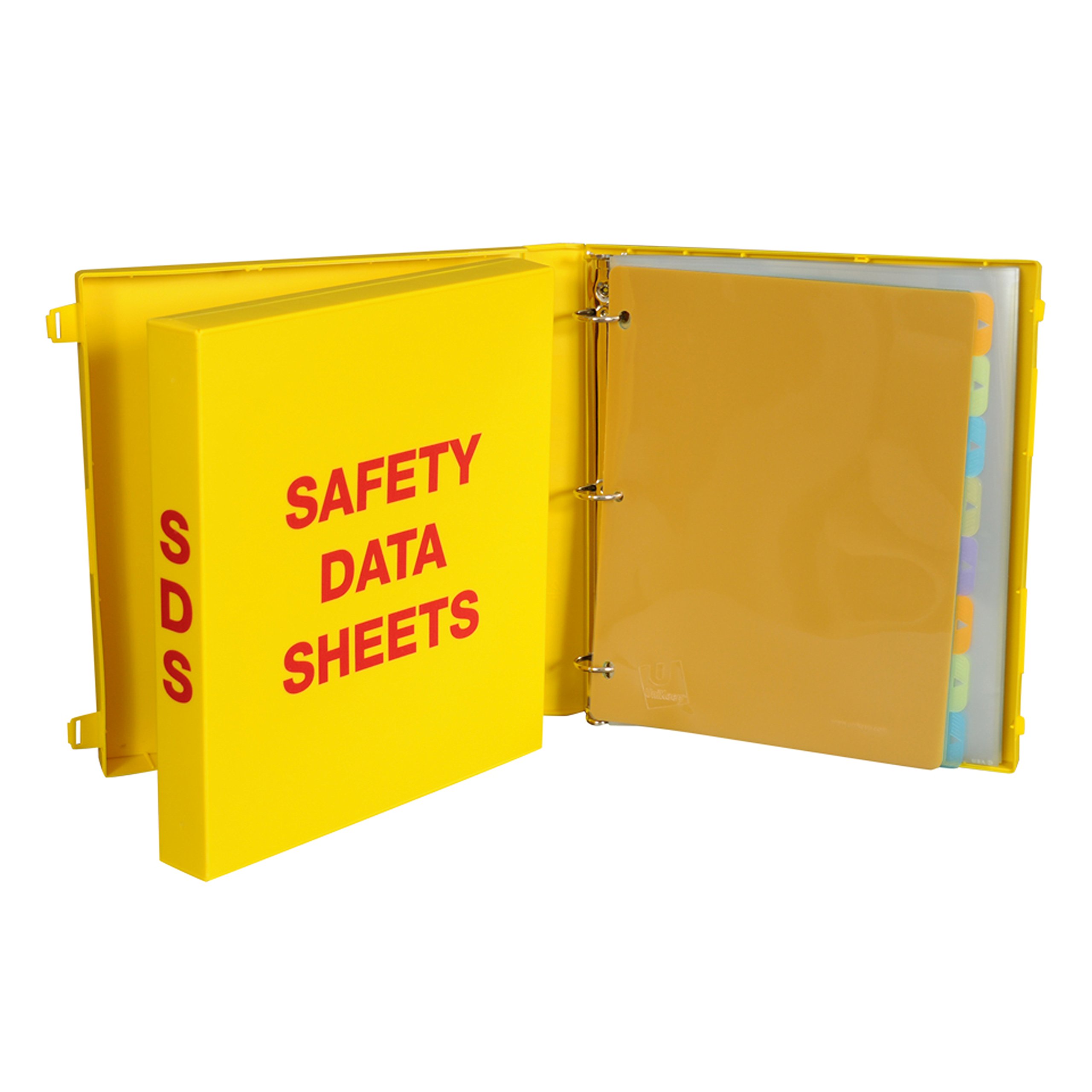 UniKeep SDS Binder with Metal Rings - Fully Enclosed Case for SDS Sheet Storage - 1.5'' Spine, Includes 20 Page Protectors & 5 Plastic Dividers - Perfect for OSHA Compliance, Workplace Safety & Chemical Documentation Organization