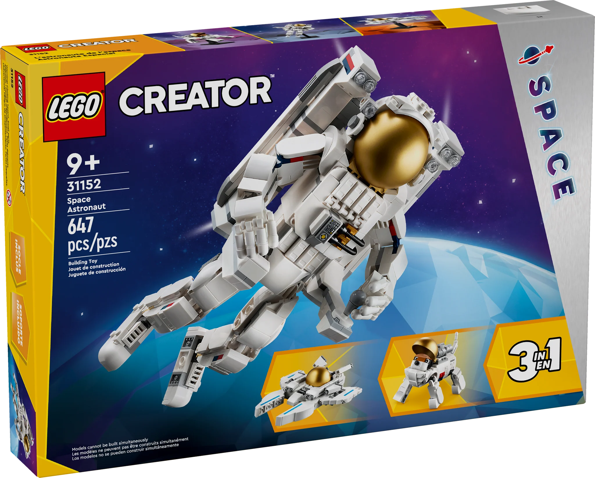 LEGO® Creator™ Space Astronaut Building Kit - STEM Toy for Kids & Adults - Perfect for Space Exploration Play & Collectibles