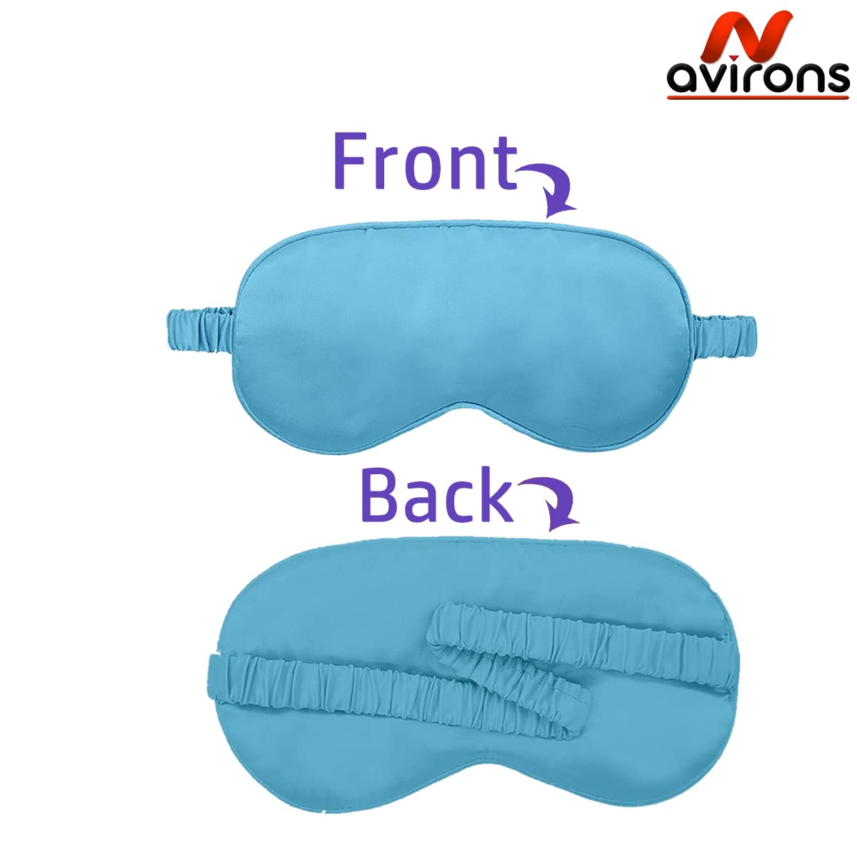 Avirons Pure Satin Silk Hair Bonnet Cap for Women & Girls - Double Layer Sleeping Hair Cover with Scrunchies & Eye Mask | Soft Hair Protection for Nighttime, Travel & Home Use | Prevents Breakage & Frizz