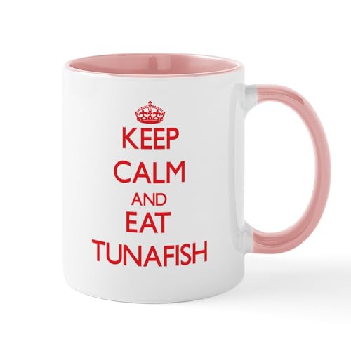 White/Pink Inside - Keep Calm And Eat Tunafish Mugs